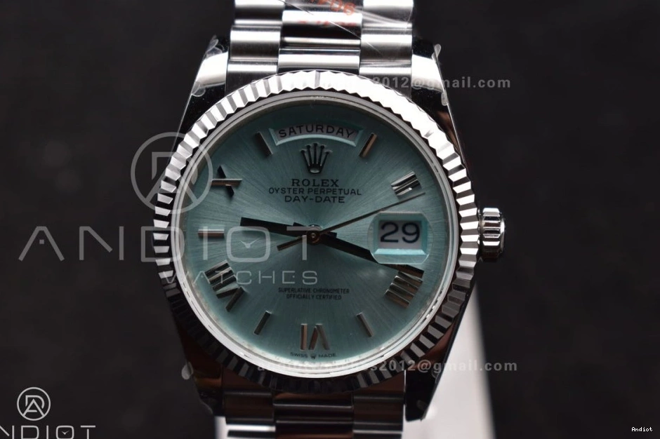 Light Steel vr3255 (Gain SS V5 Best 685 DayDate QF Bracelet Dial President Blue Roman 36 Edition Weight) 904L SunProtective on 0705